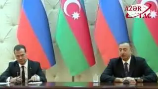 President Ilham Aliyev and Chairman of the Russian government made statements for the press