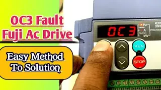 Fuji Oc3 Error || Fuji Vfd Oc3 Error || Vfd Oc3 Fault || Oc3 fault in fuji Drive ||