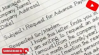 For Advanced Payment Letter To Company। अग्रिम भुगतान के लिए कंपनी को पत्र। Rmeducation।