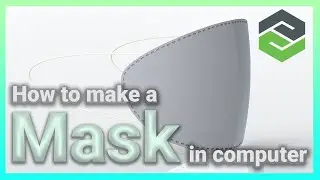 PTC Creo | How to make a Mask in computer  | Mask 3D Modeling | 크레오 마스크 모델링