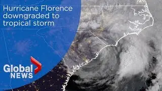 Hurricane Florence: Storm downgraded to tropical storm