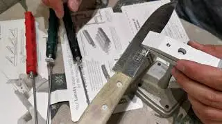 Заточка ножа с Lansky Deluxe 5-Stone Sharpening System