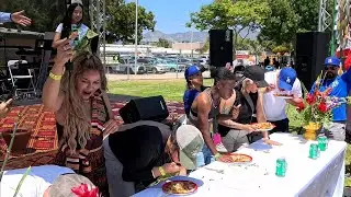 The 2025 Spicy papaya salad eating contest @ Lao Food Fest San Diego, California.