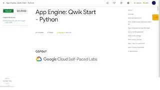 Qwiklabs | App Engine: Qwik Start - Python [GSP067]