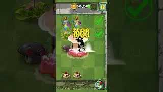 PvZ 2  - Four Cell Attack - Brown Color Plant Team & Other Plant Teams Vs Newspaper Zombies #shorts