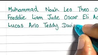 ASMR Writing Top 100 UK Boys' Names | Silent, No Talking, Pen on Paper