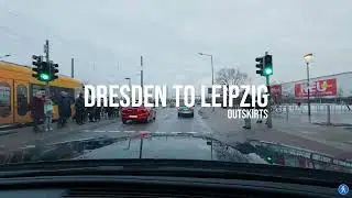 🛣️ Автобан и звук дороги: путь из Дрездена в сторону Лейпцига | 4K