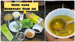 Rosemary oil Hair fall solution l Home made l Hair growth challenge: & longer, thickness hair ✨