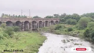 Push pull 22221/22 Rajdhani Express on bridge full speed #indian #train #railtrack #nashik #mumbai 
