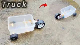 How to make Truck With Gear Motor At home 
