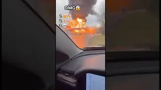 💥 Самый мощный взрыв на автозаправке! #пожар
