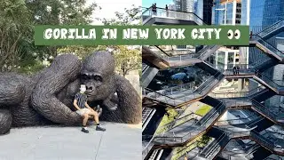 🇺🇸NYC Walk🗽Gorilla Sculpture & Vessel in Hudson Yards, Vessel Reopening | Sep 2020