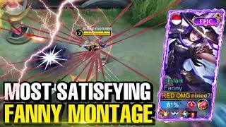 THE MOST SATISFYING SMOOTH STRAIGHT CABLE KILL & AGGRESSIVE FANNY MONTAGE - MOBILE LEGENDS