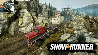 SnowRunner Not A Drill | PLAD 450 | Transporting an OVERSIZED Construction Trailer | Logitech G29