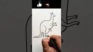 How to Draw Kangaroo🦘🦘🦘 Kangaroo Drawing Easy🦘🦘🦘 #kangaroo #drawing #howtodraw #art #shorts