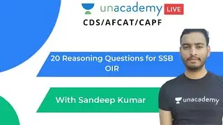 20 Reasoning Questions for SSB OIR | SSB 2020 Preparation | SSB 2020