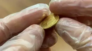 3 Доллара 1854 год.  США.  Золото 900 пробы.   5 грамм.  Штемпельная! Редкость!