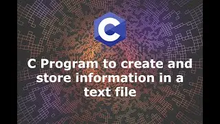 C-Program to create and store information in a text file