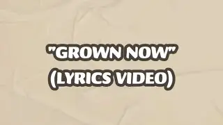 Baarde - Grown Now (Lyrics Video)