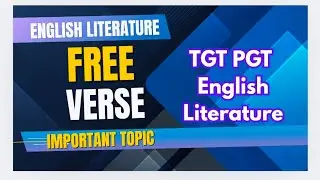 Free Verse in English Literature Poetry|| Literature Best Content #teacher #english 