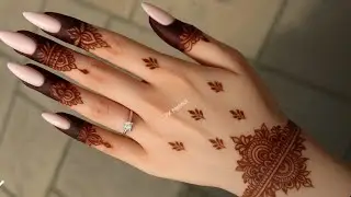 Very simple unique style mehndi design for back hand|new easy mehndi design 2025 | mehandi designs|