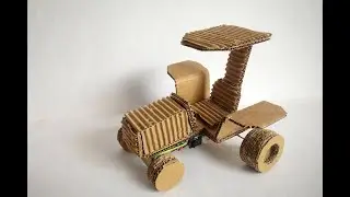 how to make a cardboard car for school project || make rc tractor with cardboard ||