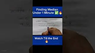Finding Median in Under 1 Minute ✅🔥#maths #mathstricks #class10th #class9maths#ssccgl #railwaymaths