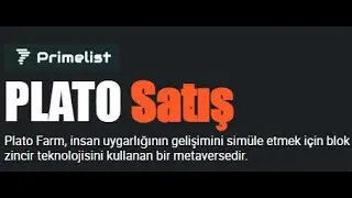 HUOBİ PRİMELİST - PLATO &Ouml;NSATIŞ