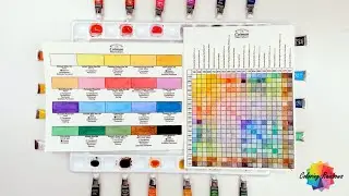 🌈COLOR MIXING CHART!! Try Winsor & Newton Cotman Watercolors! 🔴🟠🟡🟢🔵🟣 #coloringrainbows #colormixing