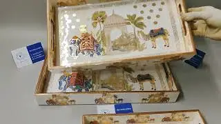 Rectangular Digital printed Tray set | Available on IndiaMART