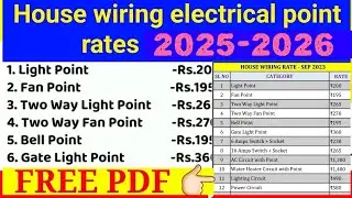 House Wiring Electrical Point Rates in September 2025 | Latest Cost Guide Worldwide | Today rate