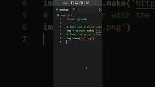 It is so easy to generate a qr code in python...