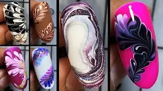 30+ Easy Drag Marble Nail Art Ideas | New Nail Art Compilation #396 | Nailicious