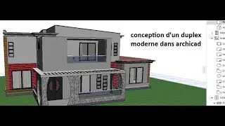 conception d'un duplex dans archicad et cartouche archicad de dessin potentiel
