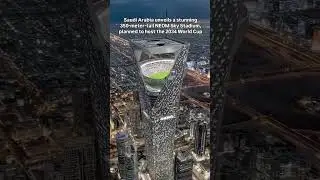 Saudi Arabia to Build World&rsquo;s First Sky Stadium 🌍 | NEOM Stadium 1150ft Above Ground for FIFA 2034.