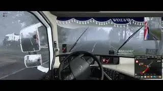 Effects of the wet road. Euro Truck Simulator 2.