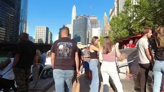 A Walking Tour of Chicago Riverwalk - 4K