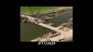 Hwy 41 Kings River Bridge Construction Compilation Update #9 in Stratford California Drone Footage