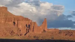 Fischer Towers area at Sunset, Near Moab, Utah, Sep 2023