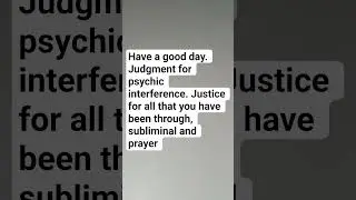 Psychic interference subliminal and prayer