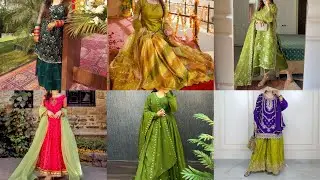 Mehndi dress design 2025/mehndi outfits/mehndi dresses