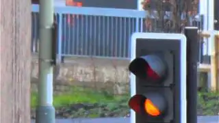 Traffic lights a test of long focus video   Soundtrack music by Red Leaf The Band