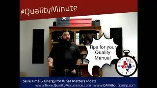 #QualityMinute  - Developing your Quality Manual