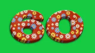 60 SECONDS COUNTDOWN TIMER WITH SOUND EFFECT #greenscreen