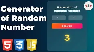🎲 Random Number Generator Using HTML, CSS & JavaScript (With Cool Animation!)
