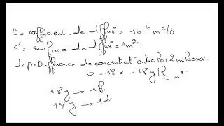 Exercice : Diffusion L2 BIOPHYSIQUE