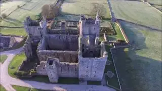 Bolton Castle 14th-century North Yorkshire with drone DJI Phantom