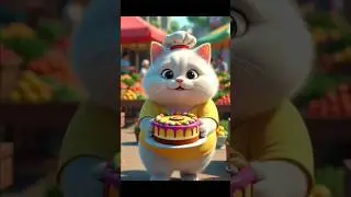 🍰 Cute Cat Bakes Sweet Potato Cake! | Funny Cooking Adventure🥔🎂#CatCooking #FunnyCat #SweetPotatoCak
