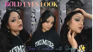Full cut crease bold eye look | Chaos & Creation with Shefali ✨ #boldeyelook #makeuptutorial 🫰🏻🔥🥵