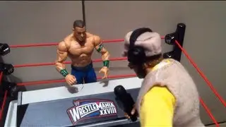 WWE ACTION INSIDER: BOPPV 2012 John Cena w/WM28 Announce Table figure review 